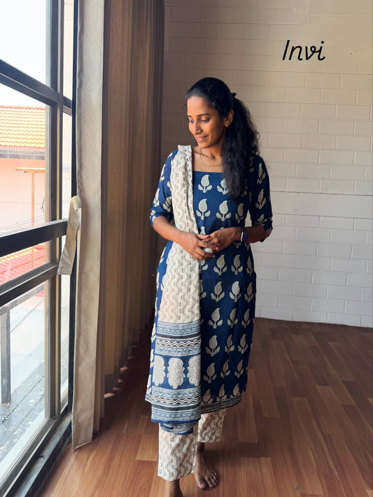 Indigo Paisley Comfort Set-PI : ICS00085