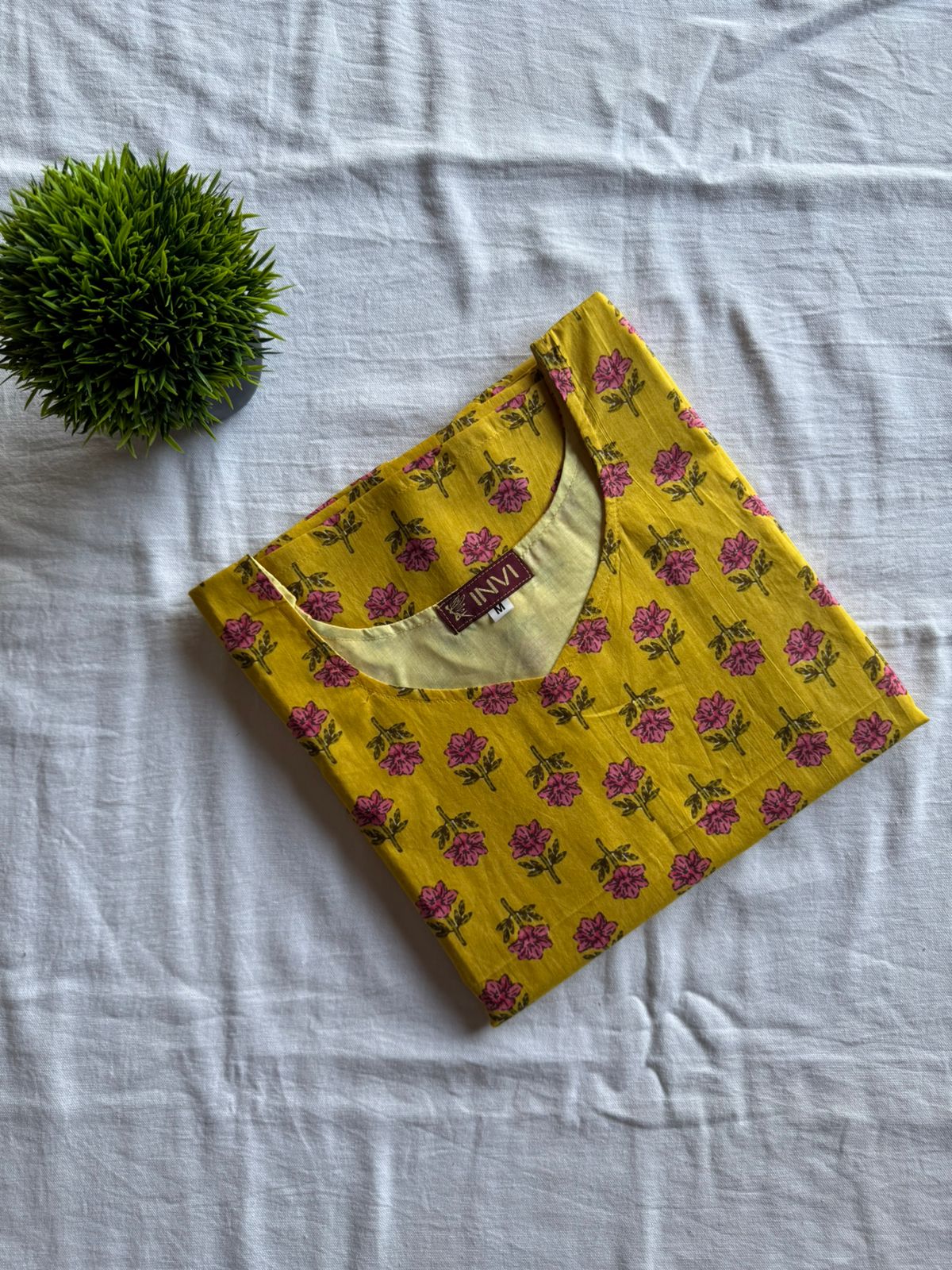 Spring Bloom Cotton Kurthi-PI : ICK00096