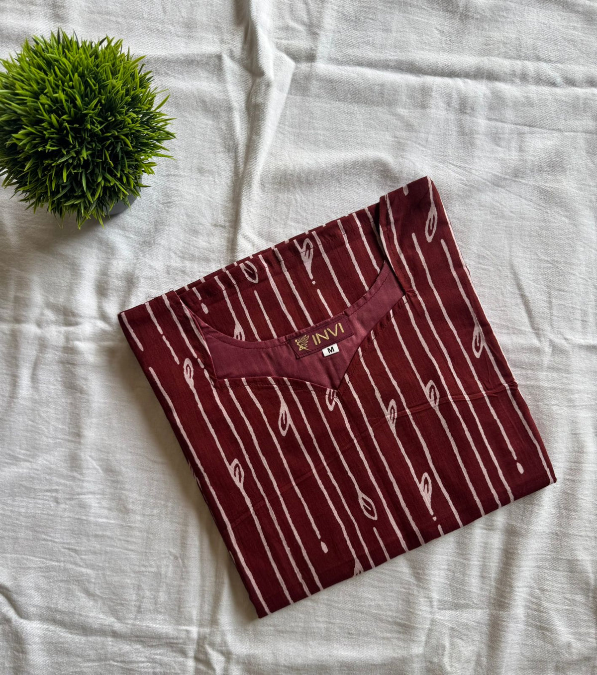 Maroon Grace Kurthi-PI : ICK00106