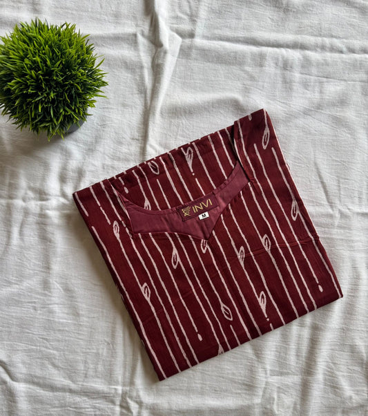 Maroon Grace Kurthi-PI : ICK00106