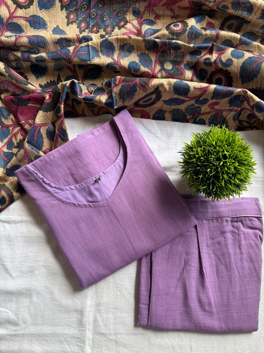 Lilac Bloom Premium Suit Set-PI : ICS00113