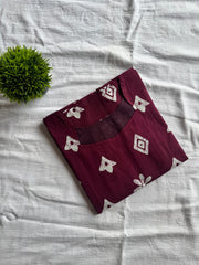 Maroon Aura Cotton Kurthi-PI : ICK00113