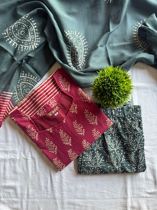 Aarohi Pure Cotton Salwar Set-PI : ICS00114