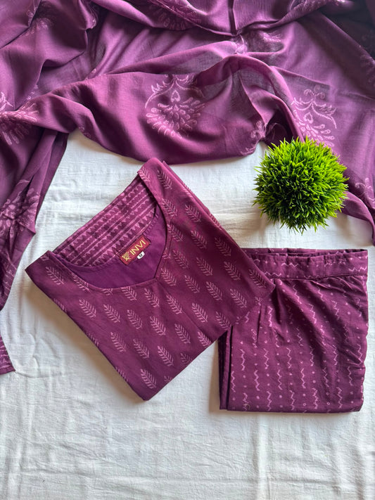 Mauve Elegance Salwar Set-PI : ICS00117