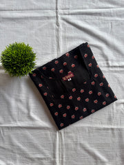 Black Petal Charm Kurthi-PI : ICK00119