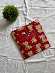 Ruby Artisan Print Kurthi-PI : ICK00122