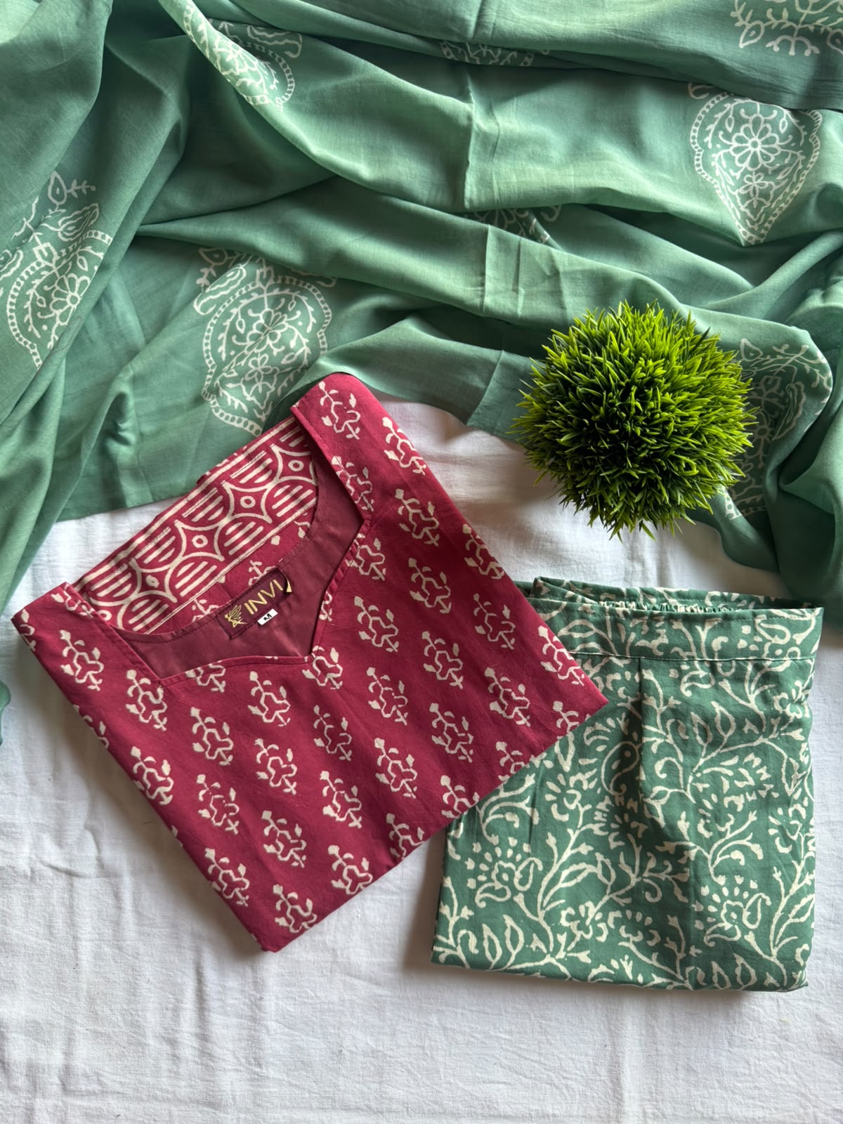 Pink Printed Suit Set-PI : ICS00125