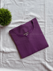 Women’s Purple Striped Kurti-PI : ICK00149*
