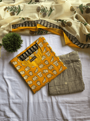 Yellow Gajra Cotton Salwar Set-PI : ICS00179