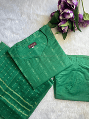 Premium Katan Silk Emerald Green Salwar Suit Set-PI : ICP00201*