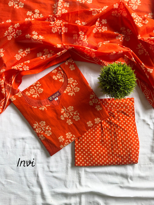 Vermilion Grace Salwar Set-PI : ICS00128