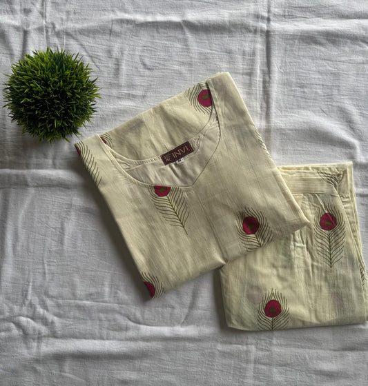 Peacock Grace Cotton Set-PI : ICC00054