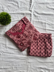 Misty Rose Printed Co-ord Set-PI : ICC00055