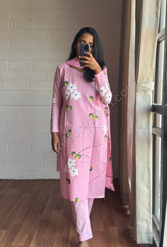 Blush Bloom Premium Cotton Salwar Set-PI : ICS00139