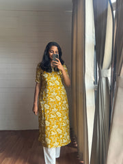 Golden Ivy Floral Kurthi-PI : ICK00112