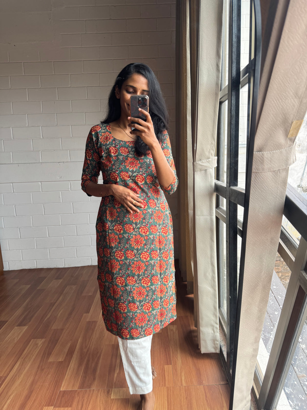 Garden Charm Printed Kurthi-PI : ICK00118