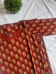 Rust Heritage Premium Cotton Kurthi-PI : ICK00124
