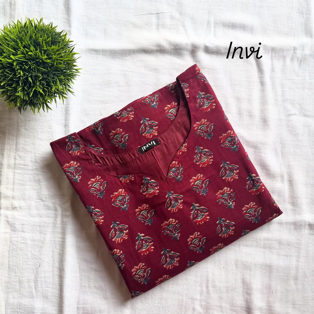 Red Floral Printed Kurthi-PI : ICK00004