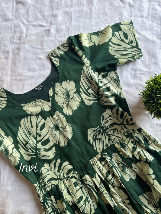 Green Printed Cotton Maxi-PI : ICM00002