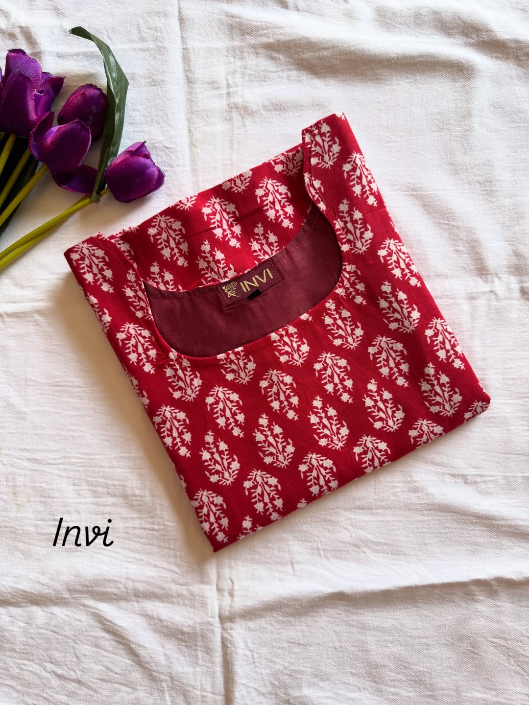 Festive Ruby Kurthi-PI : ICK00070