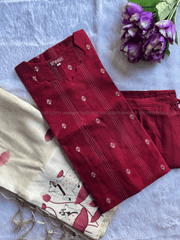 Premium Magenta Silk Printed Salwar Set-PI : ICP00189*