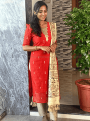 Premium Kalamkari Raw Silk Salwar Set-PI : ICP00183*