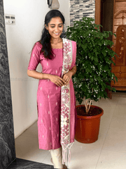 Premium Wine Raw Silk Salwar Set-PI : ICP00196*