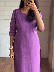 Women’s Purple Striped Kurti-PI : ICK00149*