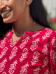 Elegant Pink Floral Kurthi-PI : ICK00141*
