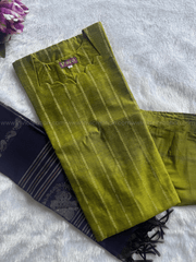 Premium Olive Green Raw Silk Salwar Set-PI : ICP00197*