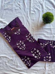 Purple Bloom Cotton Kurthi Set-PI : ICC00066