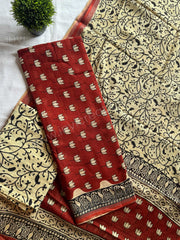 Maroon Lotus Cotton Salwar Suit Set-PI : ICS00157