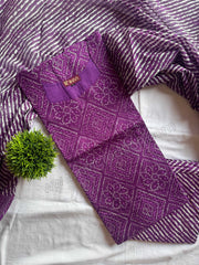 Purple Bandhani Print Cotton Salwar Suit-PI : ICS00154