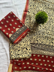 Maroon Lotus Cotton Salwar Suit Set-PI : ICS00157