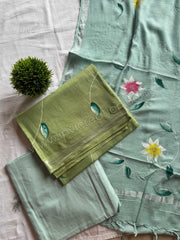 Mint Bloom Cotton Salwar Suit Set-PI : ICS00158