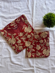 Maroon Floral Printed Pure Cotton Kurthi Set-PI : ICC00067