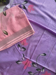 Lavender Bloom Cotton Salwar Suit Set-PI : ICS00156