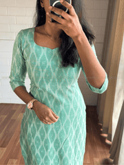 Mint Breeze Printed Kurthi-PI : ICK00151*