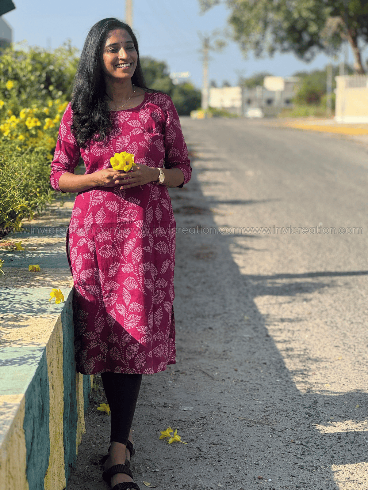 Rosewood Leaf Kurthi-PI : ICK00153*