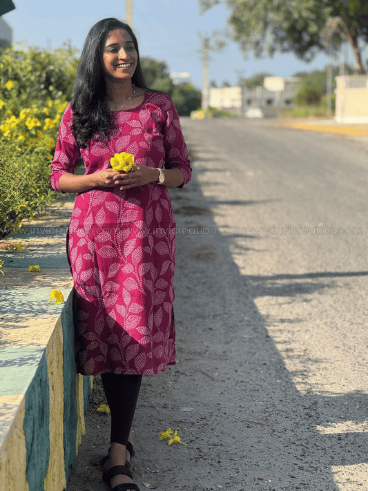 Rosewood Leaf Kurthi-PI : ICK00153*