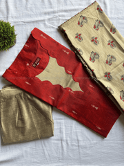 Premium Kalamkari Raw Silk Salwar Set-PI : ICP00183*