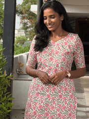Rosevine Floral Kurthi Set-PI : ICC00074*